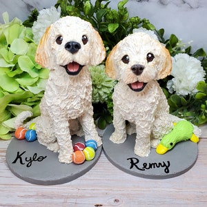 Custom Dog Sculpture: Handmade Clay Pet Portrait Figurine