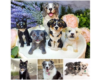 Custom Pet Sculpture Wedding Cake Topper - 2 Inch