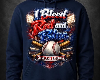 Cleveland Baseball Graphic - Bold Red and Blue Fan Art