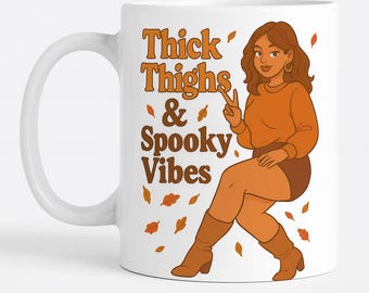 Thick thighs & spooky vibes sublimation or SVG design