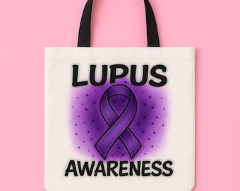 Purple Ribbon Lupus Awareness Graphic: Airbrush Design (Digital Download)
