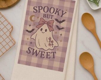 Spooky Sweet Ghost Pillow/towel Design: Coquette Halloween PNG (Digital Download)