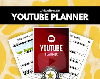 Planificateur YouTube : calendrier de contenu et outil de suivi des téléchargements - impression numérique