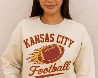 Kansas City Football Shirt: Retro Distressed Look - Comfortable Fan Wear
