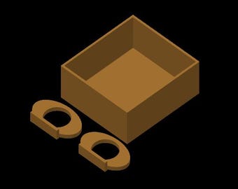 Mini Bar STL with Shot Glass Holders (3D Printable Digital File)