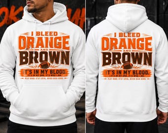 Cleveland Football Shirt Design: I Bleed Orange & Brown