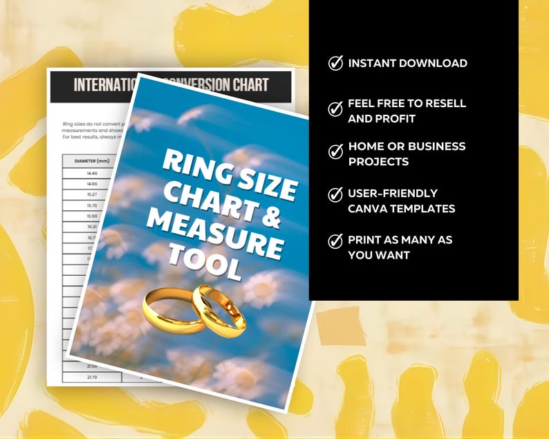 Ring Size Chart: Printable US Sizing Guide (reusable, Easy Use) - Etsy