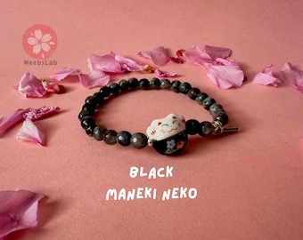 Maneki Neko-kralenarmband: Japanse gelukskat