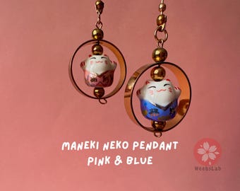 Maneki Neko Auto Anhänger: Japanischer Glückskatzen Anhänger