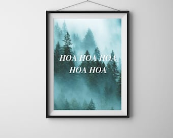 Twilight Saga "Hoa Hoa Hoa" Poster | Moody Forest Print (Digital Download)