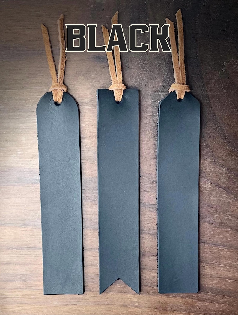 Handmade Leather Bookmarks- Multiple Color and Style Options - Etsy