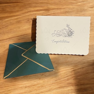 Carte de félicitations fait main 5 x 7 rat mignon