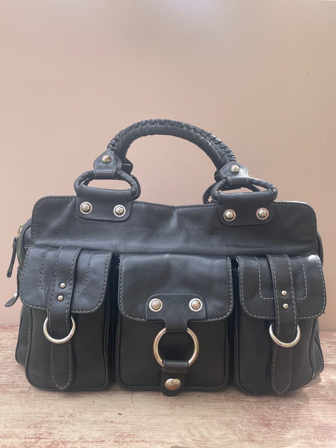 Top Handle Satchel With Words