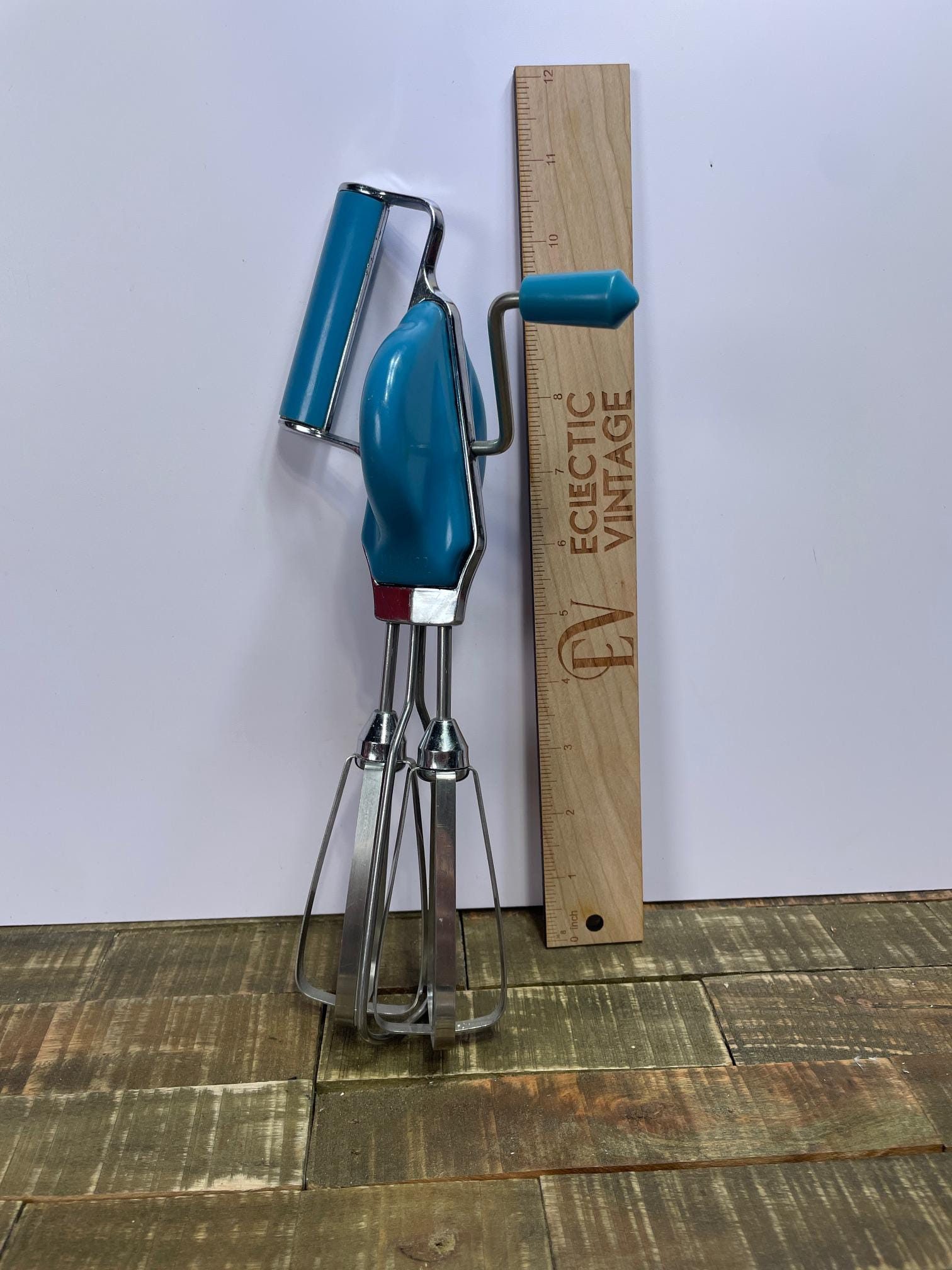 ヴィンテージ メイナード ハンドミキサー（ブルー）（ステンレス製