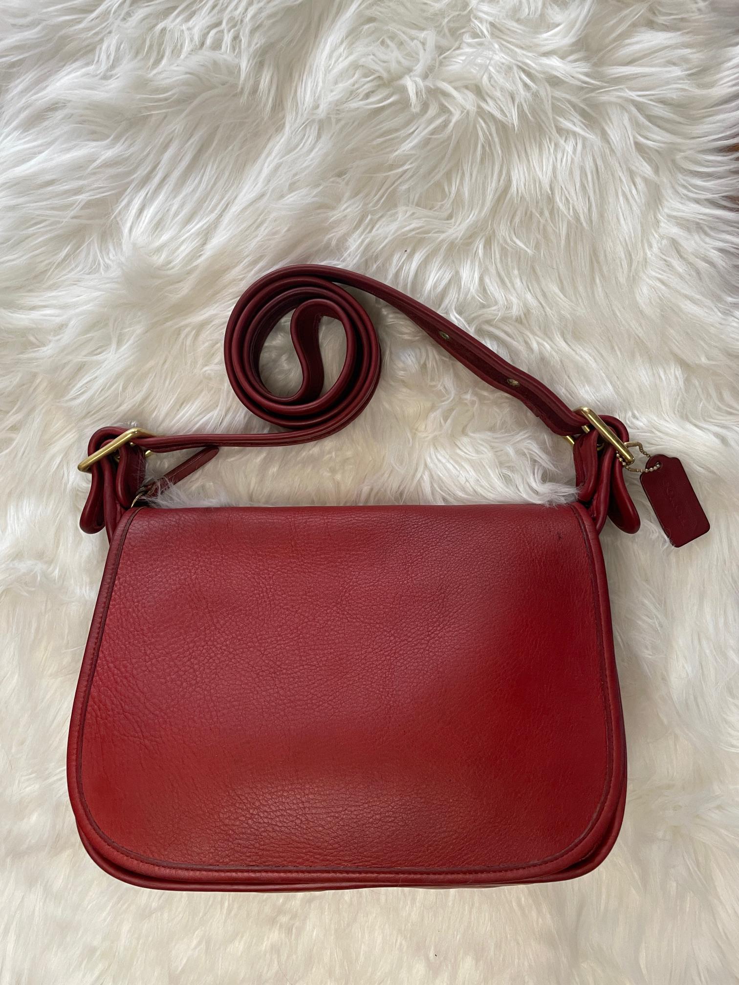 Vintage Coach Red Patricia's Legacy Bag With Original