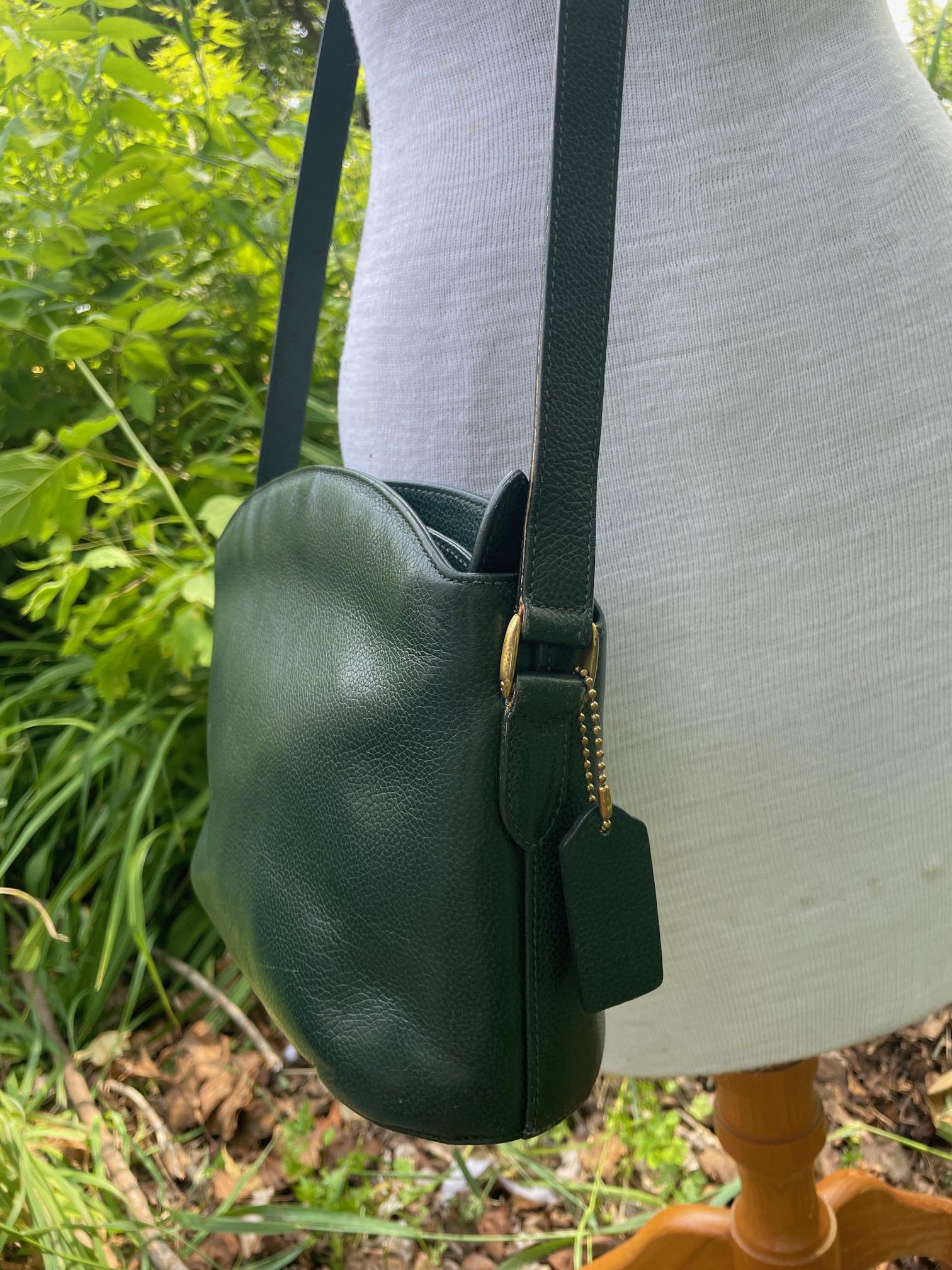 Vintage Coach Bottle Green Madison Series Pierre Satchel