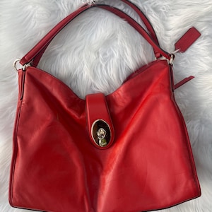 Coach Orange Carlye Leather Bag with Original Hangtag - Number F37637