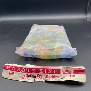Vintage Lot of Cat&#39;s Eye Marbles - Marble King
