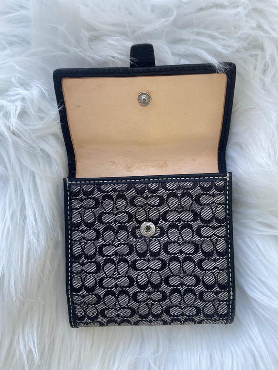 Coach Black and Gray Signature Small C Wallet wit… - image 3