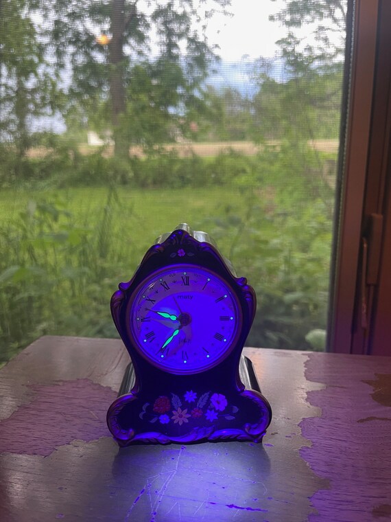 Reloj de sobremesa o de escritorio vintage con manecillas fosforescentes Etsy Mexico