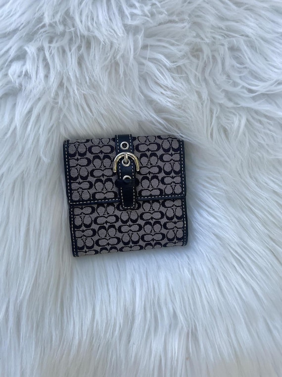 Coach Black and Gray Signature Small C Wallet wit… - image 1
