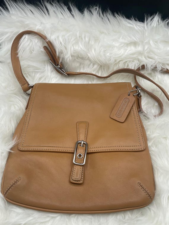 Vintage Camel Coach Legacy Slim Flap With Nickel Hardware