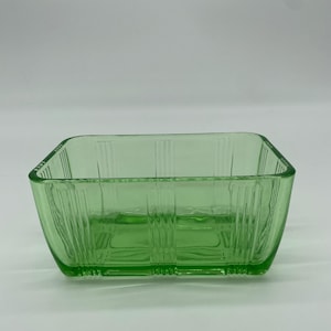 Vintage Uranium Glass Refrigerator Dish