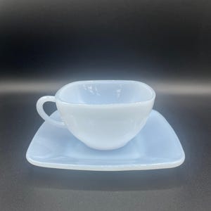 Vintage Fire King Delphite Cup and Saucer - Each Sold Separately