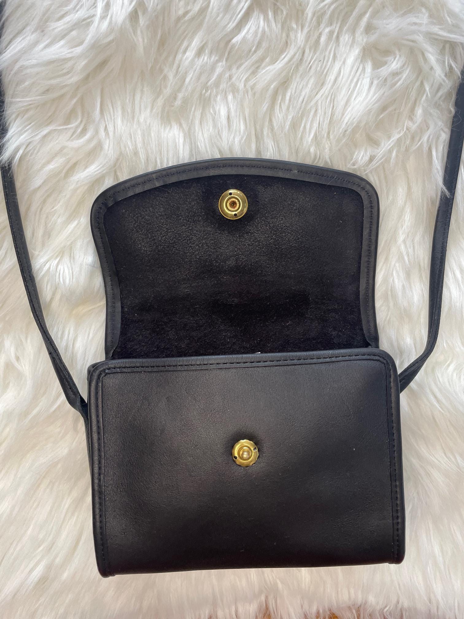 Vintage Coach Chrystie 9892 Bag in Black With Brass Hardware Vintage Coach Chrystie 9892 Bag in Black With Brass Hardware