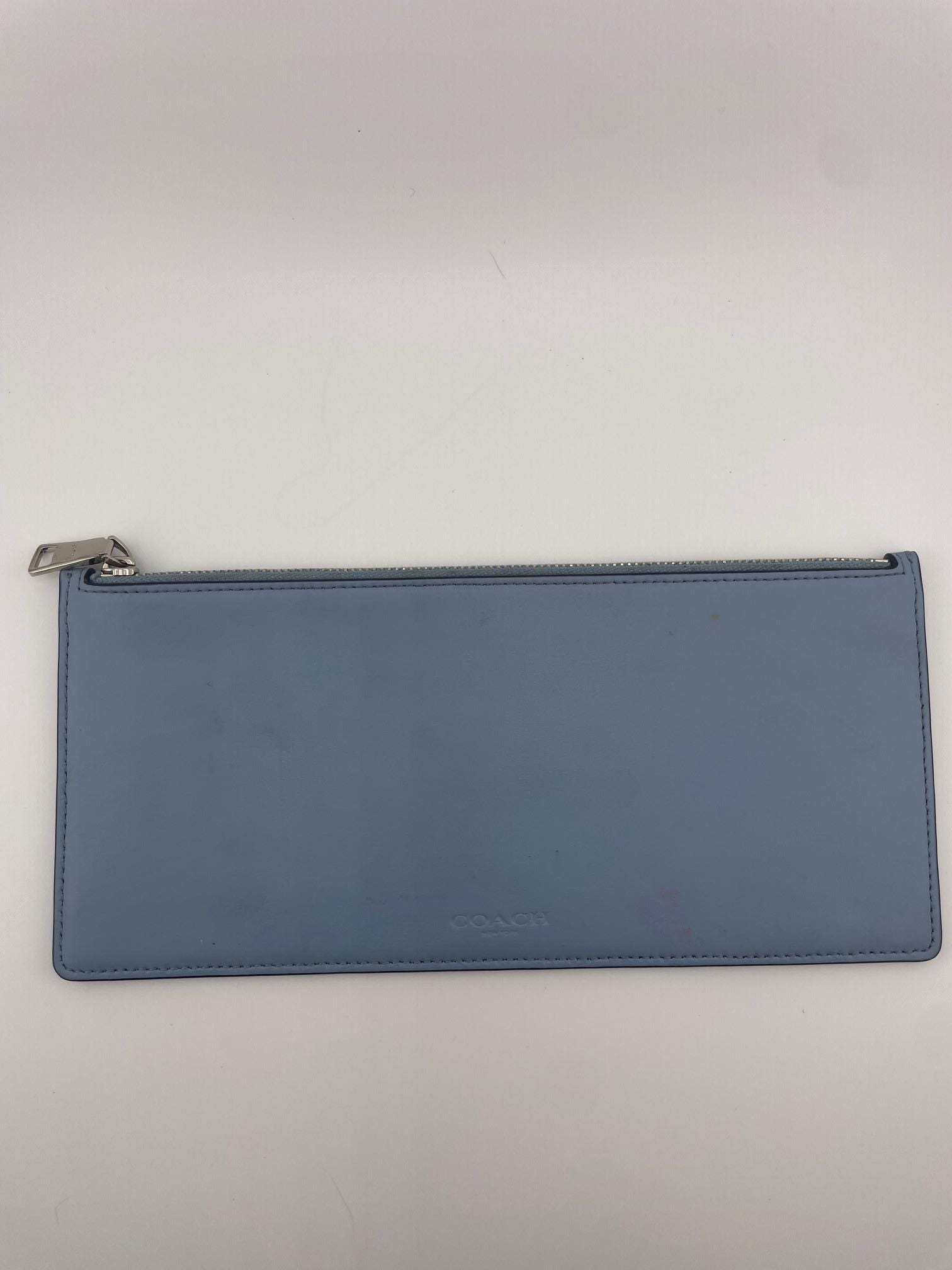 Vintage Coach Light Blue Long Zip Wallet - Etsy