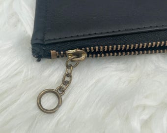 ちびすけ Vintage Black Coach Skinny Zip Utility Pouch With Striped