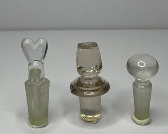 Vintage Hand Blown Glass Stoppers - Various Styles and Sizes - Sold Separately