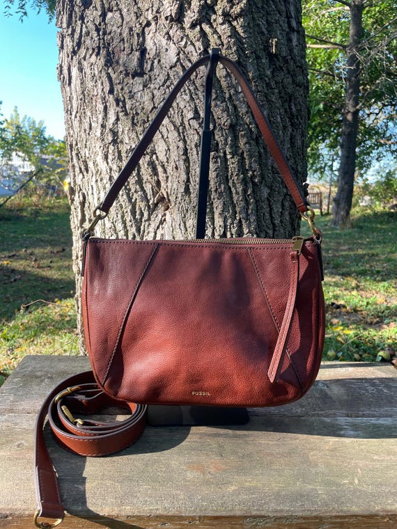 Vintage Fossil Brown Leather Skylar Crossbody/shoulder/top  display picture 1