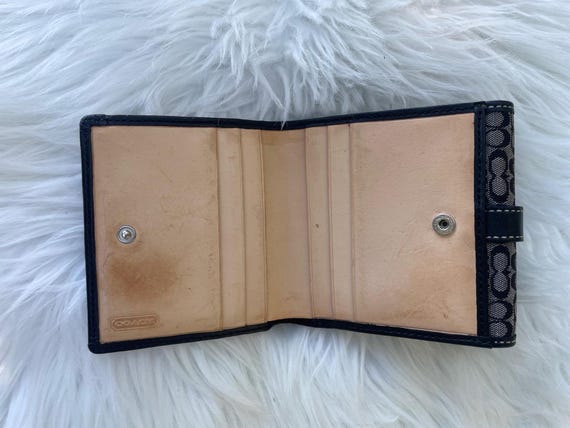 Coach Black and Gray Signature Small C Wallet wit… - image 4