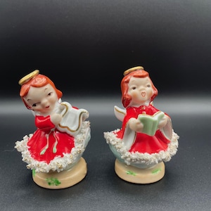 Vintage Made in Japan Christmas Angel Figurines