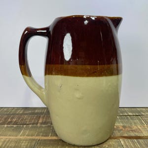 Vintage Dark Brown, Medium Brown and Light Brown Pitcher