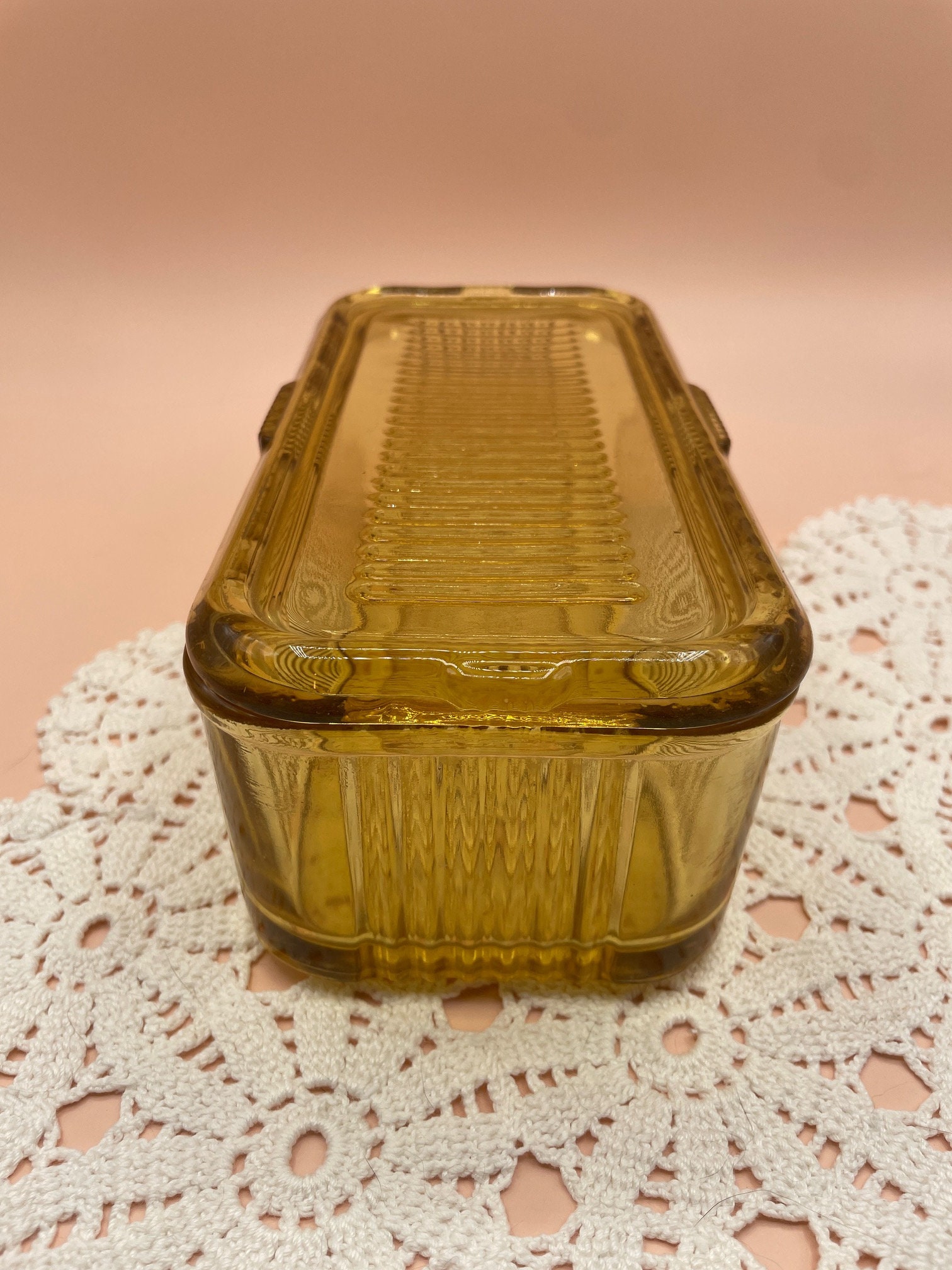 Vintage Federal Glass Refrigerator Box With Lid - Etsy