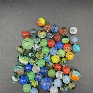 Vintage Lot of Cat&#39;s Eye Marbles