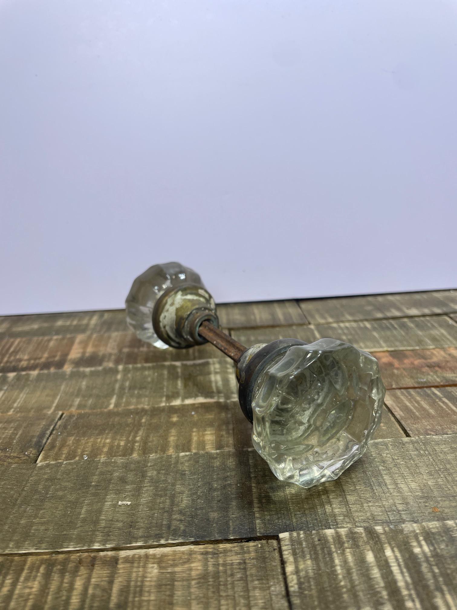 ヴィンテージガラス/クリスタルドアノブセット - Etsy 日本