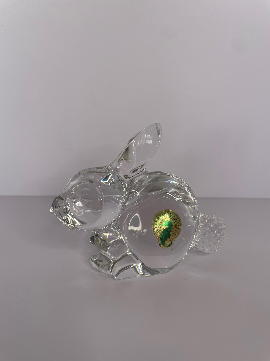 Vintage Waterford Crystal Bunny Figurine With Original Sticker - Etsy