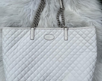 Coach Bolsa Metro acolchoada branca com etiqueta original - Número F32905