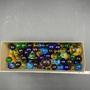 Vintage Lot of Clear Colored Marbles