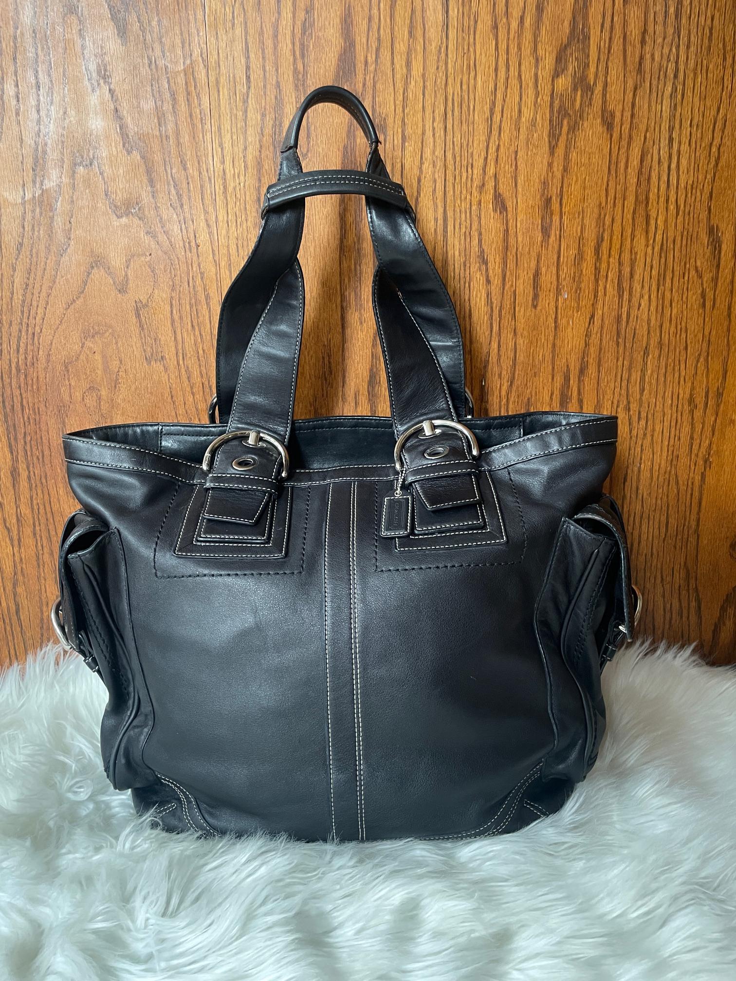 Vintage Coach Extra Large Carry-all Tote With Side Pockets