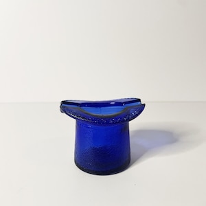 Vintage Cobalt Blue Top Hat Ashtray