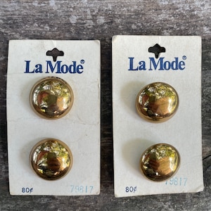 Botões coloridos de latão vintage em cartões - La Mode