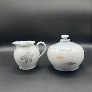 Vintage Bing & Grondahl Falling Leaves Set of Cream and Sugar Dishes