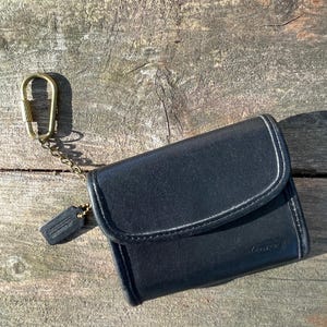 Vintage Coach Black Multifunction Wallet with Original Carabiner and Hangtag (!!!!!!)