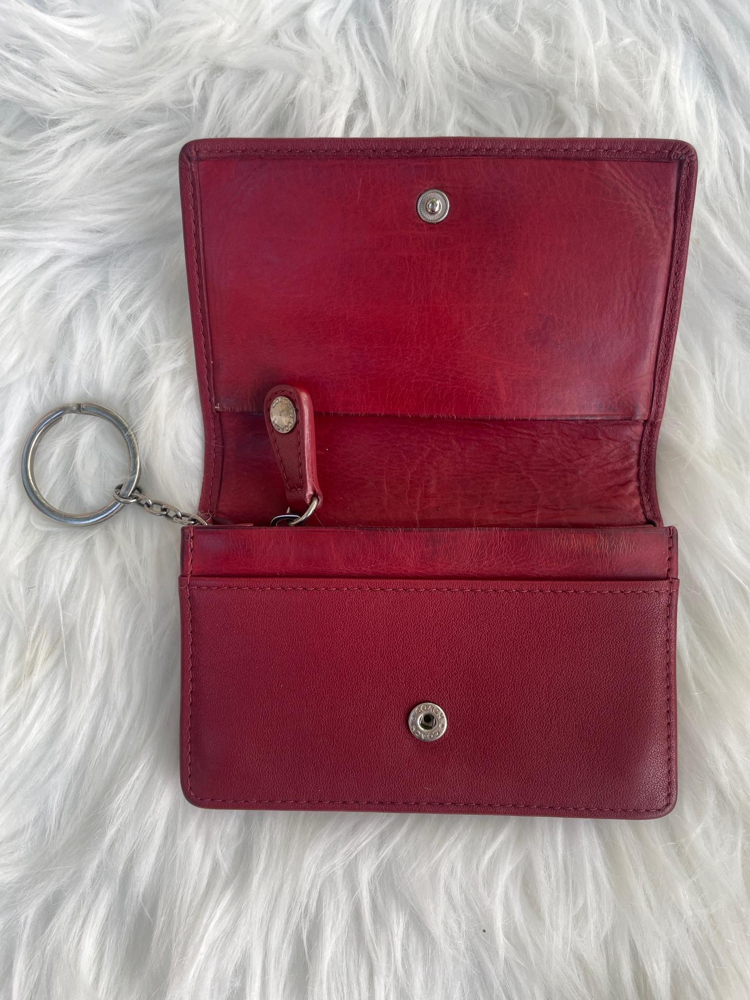 Vintage Coach Red Bedford Multifunction Wallet - Etsy