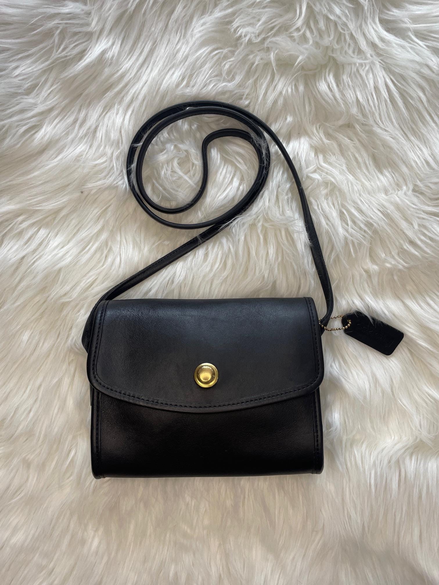 Vintage Coach Chrystie 9892 Bag in Black With Brass Hardware Vintage Coach Chrystie 9892 Bag in Black With Brass Hardware