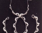 Handmade Beaded Hoop Earrings